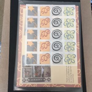 Creative Memories black blue tan stickers paper sheet